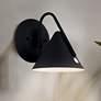 1_Zag 7.75" High Textured Matte Black LED Wall Sconce