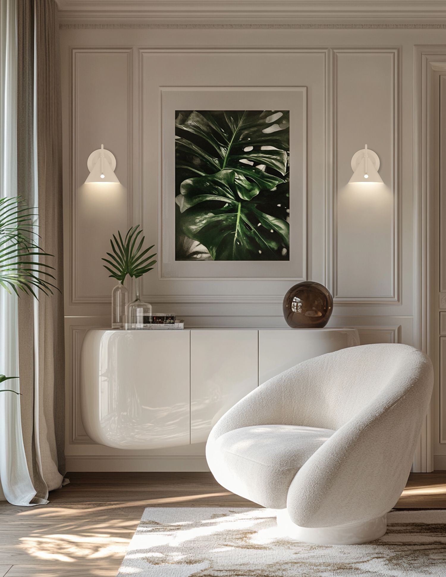 Zag 7.75" High White LED Wall Sconce