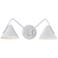 Zag 8" High 2 Light Matte White LED Wall Sconce
