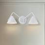 Thumbnail1 of Zag 8" High 2 Light Matte White LED Wall Sconce
