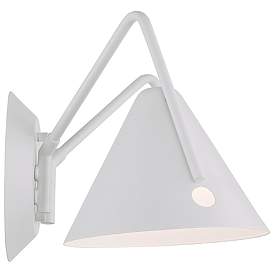 Image4 of Zag 8" High 2 Light Matte White LED Wall Sconce more views