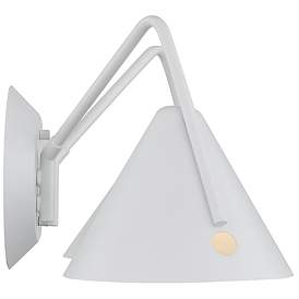 Image5 of Zag 8" High 2 Light Matte White LED Wall Sconce more views