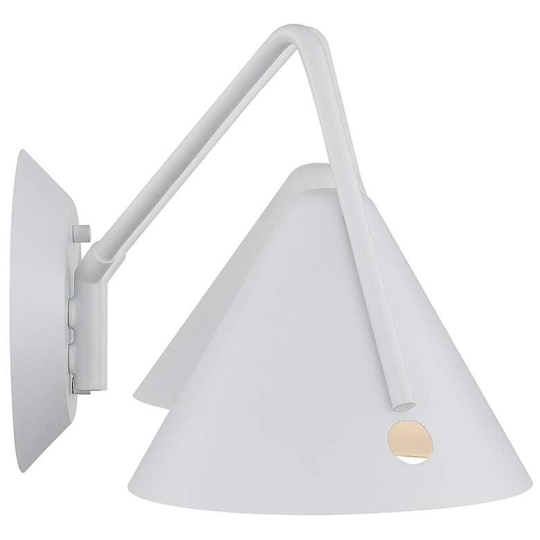 Image 6 Zag 8" High 2 Light Matte White LED Wall Sconce more views