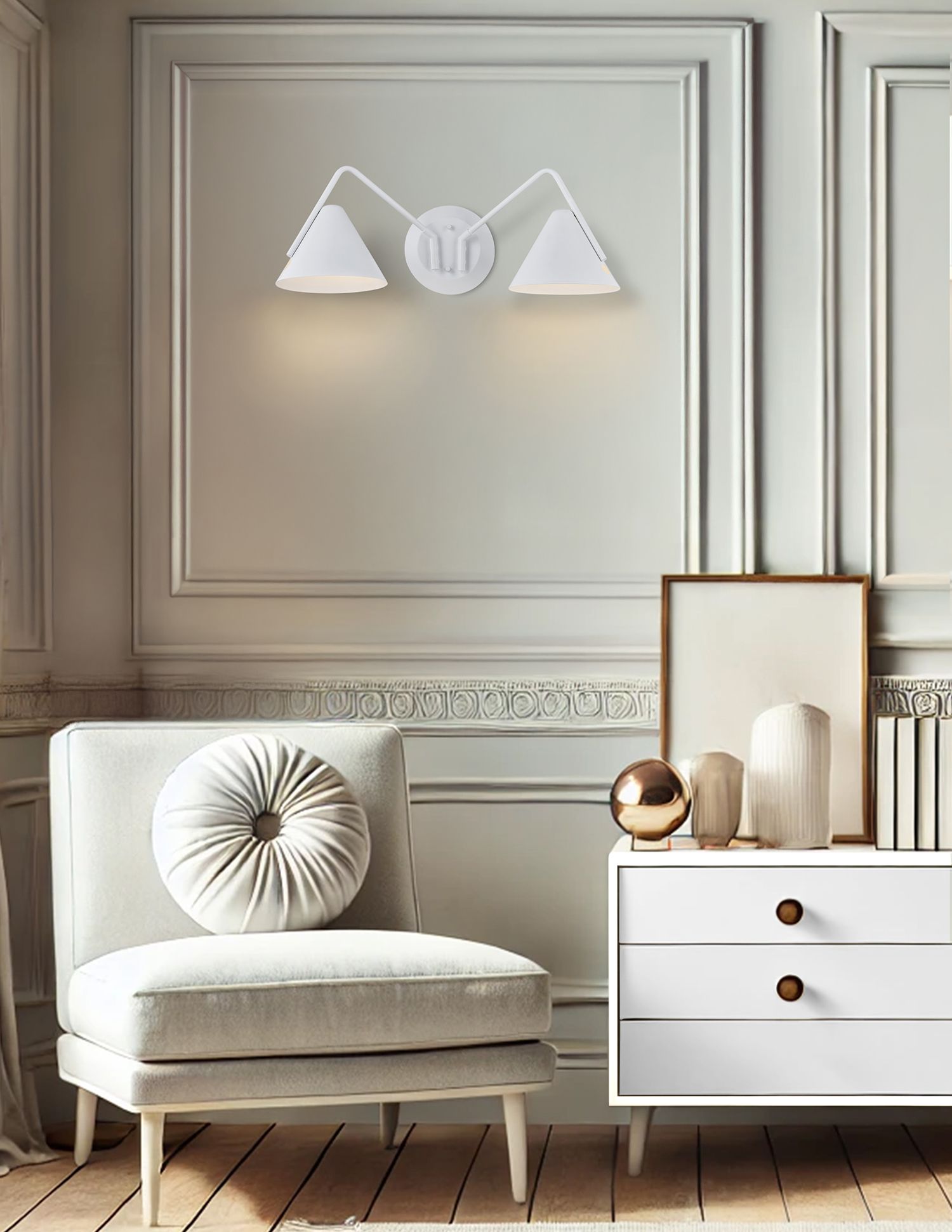Zag 8" High 2 Light Matte White LED Wall Sconce