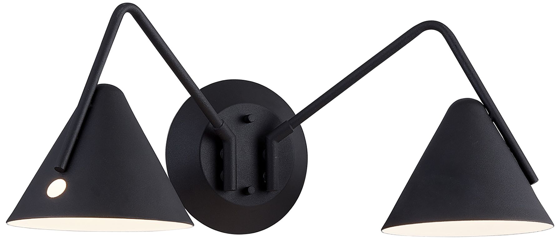 mid century black wall sconce