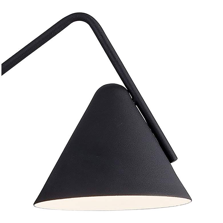 Image 2 Zag 8 inch High Matte Black 2-Light LED Mid-Century Modern Wall Sconce more views