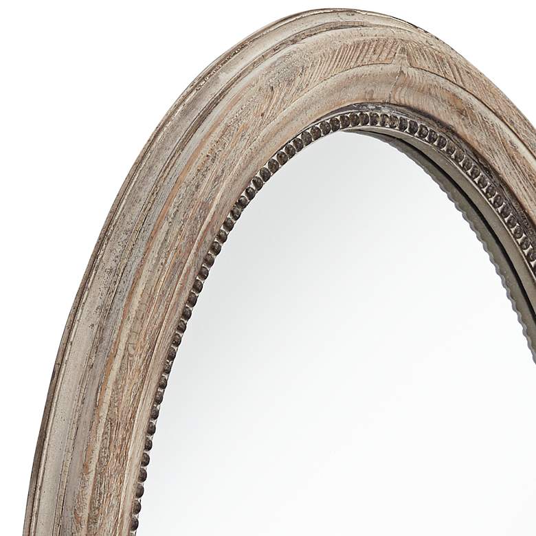 Image 2 Zahra Wooden 23 1/2" x 34" Oval Wall Mirrors Set of 2 more views