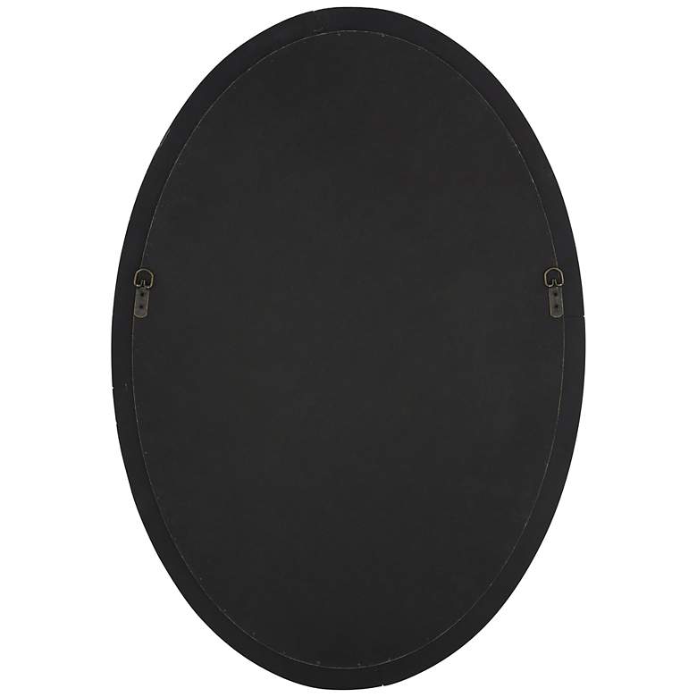 Image 5 Zahra Wooden 23 1/2" x 34" Oval Wall Mirrors Set of 2 more views