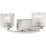 2_Zaid 7 1/4" High Brushed Nickel 2-Light Wall Sconce