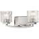 Zaid 7 1/4" High Brushed Nickel 2-Light Wall Sconce