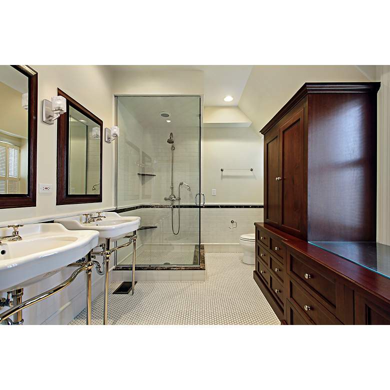 Image 2 Zaid 8 1/4" High Brushed Nickel Wall Sconce more views