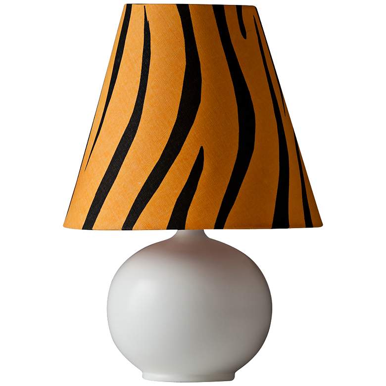 Image 1 Zaida Small Fire Zebra Stripe Table Lamp