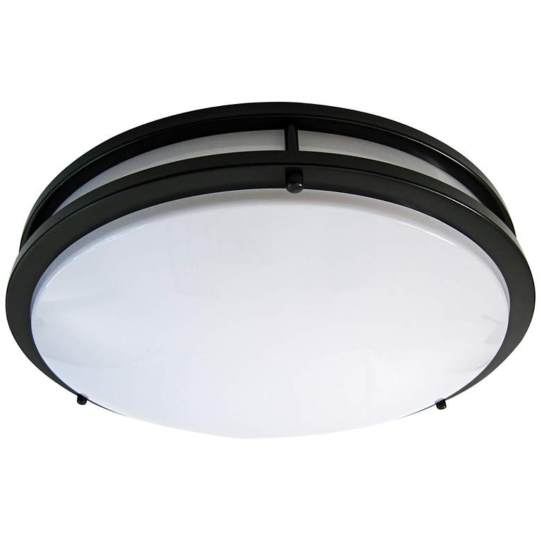 Image 2 Zaire Bronze 10 inch Wide Flushmount LED Ceiling Light