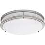 Zaire Brushed Nickel 10" Wide Modern Flushmount LED Ceiling Light