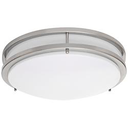 Zaire Brushed Nickel 10&quot; Wide Modern Flushmount LED Ceiling Light