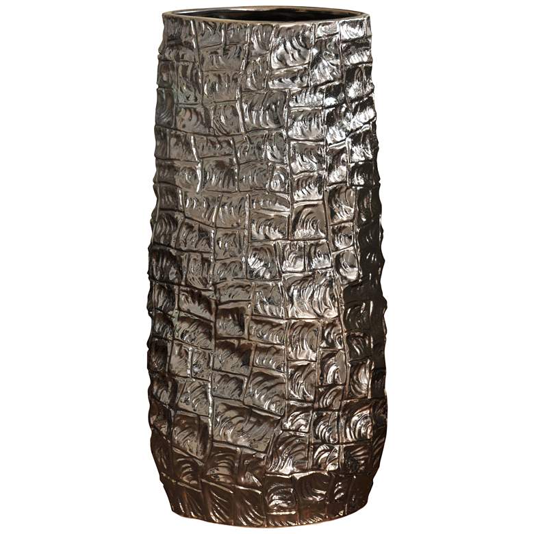 Image 1 Zaire Charcoal 29" High Chemical Ceramic Vase