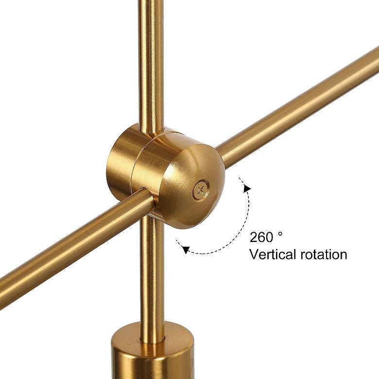 Image 4 Zale 26"W Gold Metal 6-Light Adjustable Sputnik Chandelier more views