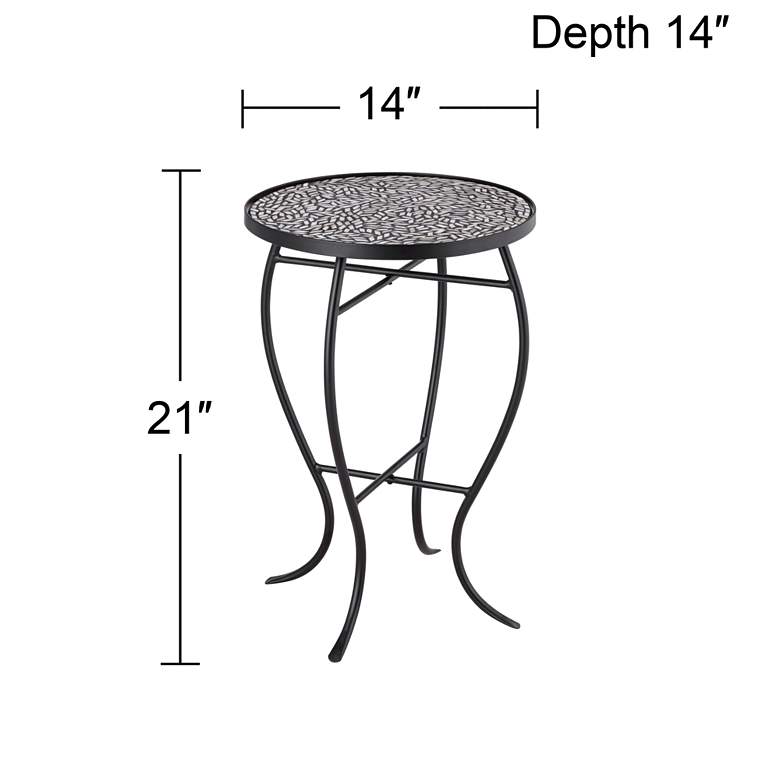 Image 7 Zaltana Mosaic Outdoor Accent Table more views