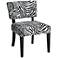Zambia Zebra Print Accent Chair with Velvet Fabric