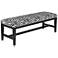 Zambia Zebra Print Pattern 52" Wide Velvet Bench