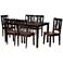 Zamira Two-Tone Brown 7-Piece Dining Table and Chair Set