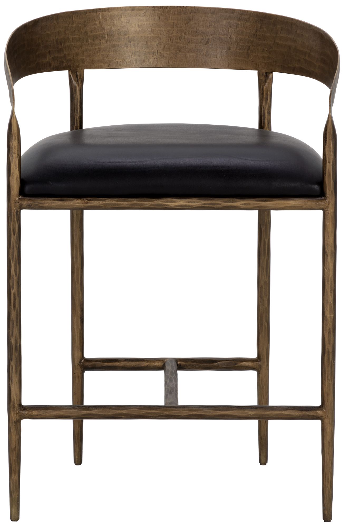 Image 2 Zanatta 26 1/2" Charcoal Black Leather Counter Stool more views