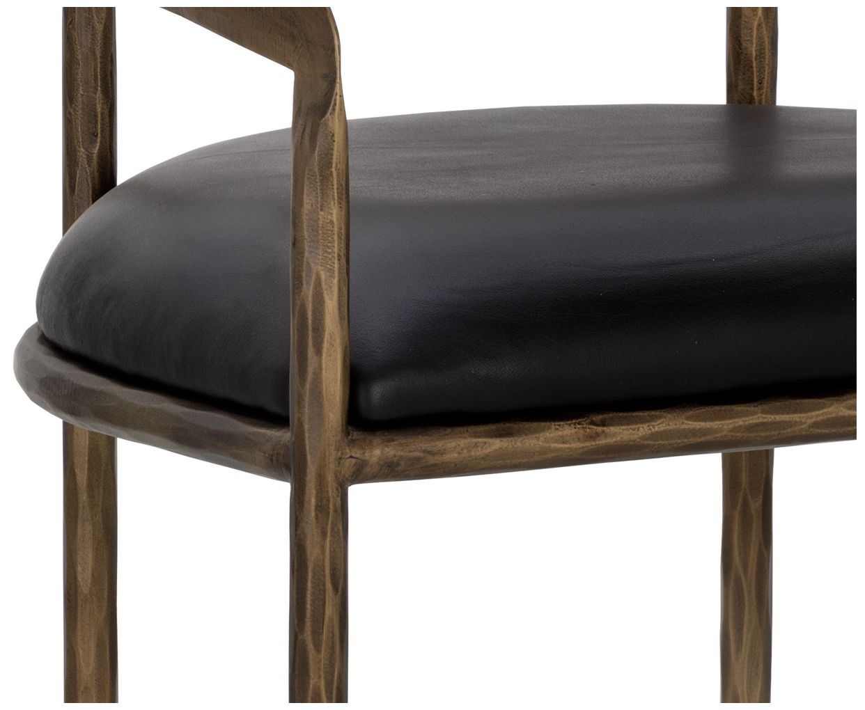 Image 5 Zanatta 26 1/2" Charcoal Black Leather Counter Stool more views