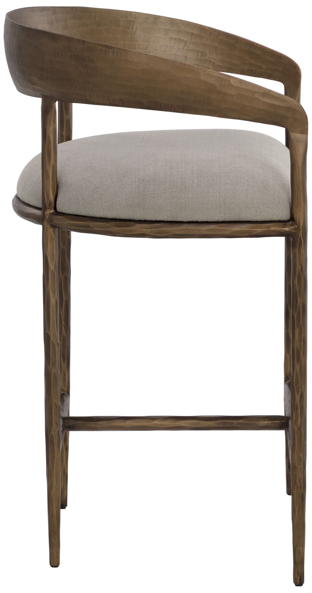 Image 3 Zanatta 26 1/2" Zenith Taupe Gray Fabric Counter Stool more views