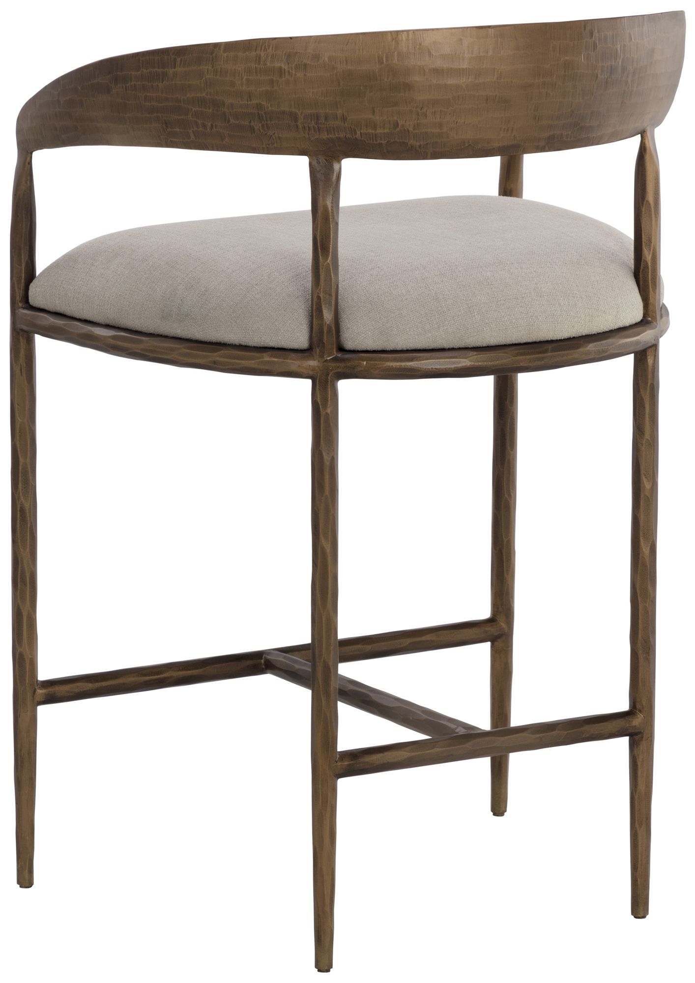 Image 4 Zanatta 26 1/2" Zenith Taupe Gray Fabric Counter Stool more views
