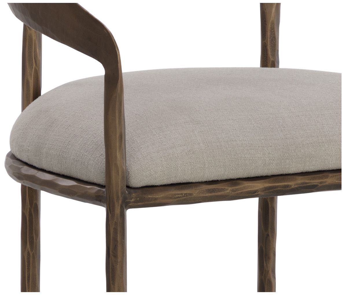 Image 5 Zanatta 26 1/2" Zenith Taupe Gray Fabric Counter Stool more views