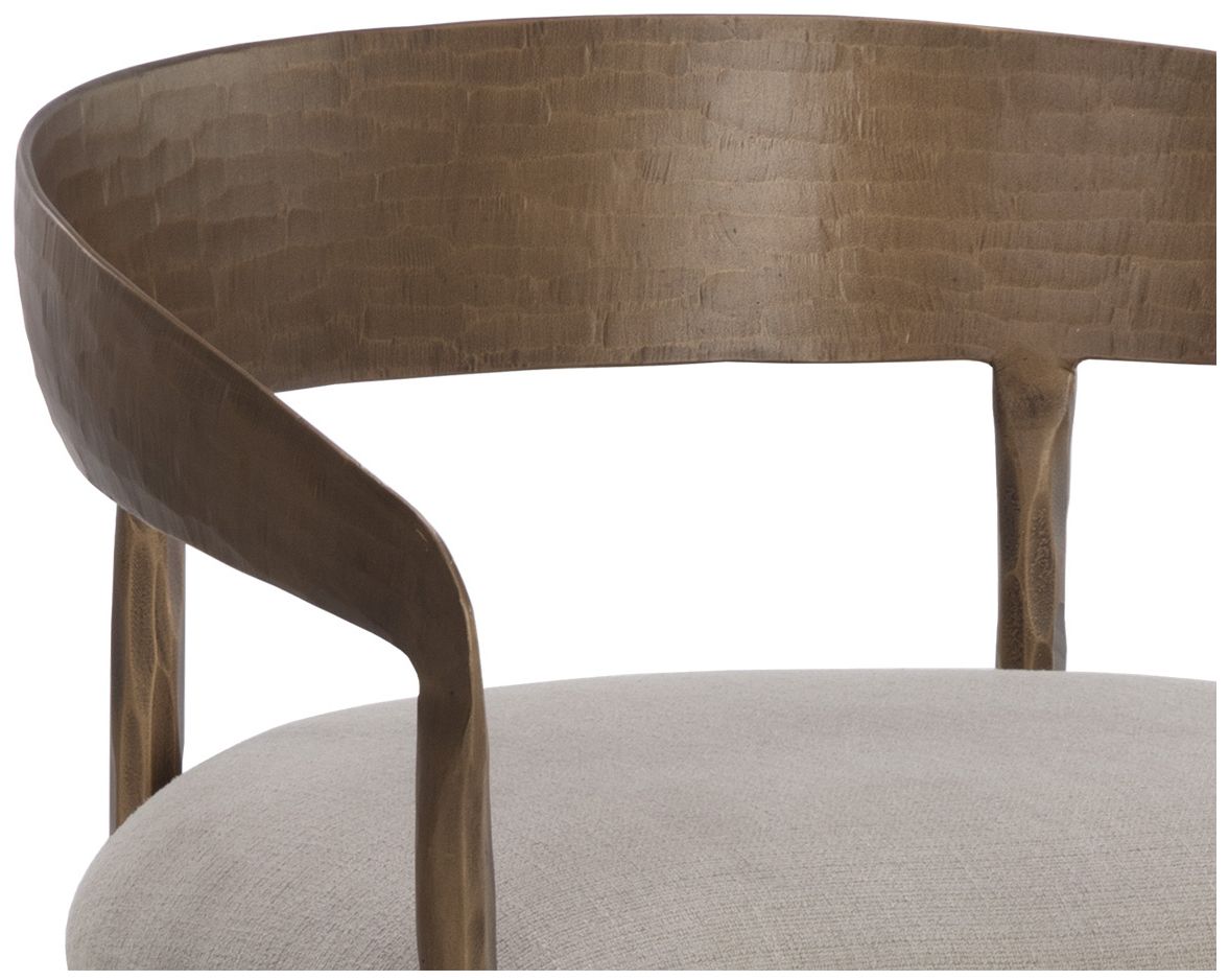 Image 6 Zanatta 26 1/2" Zenith Taupe Gray Fabric Counter Stool more views