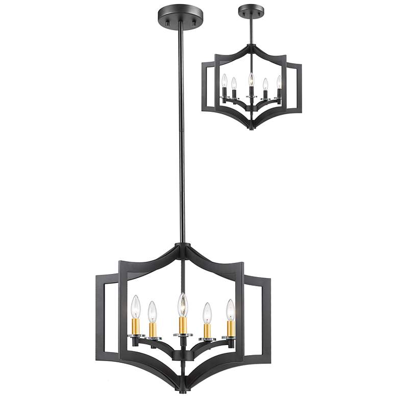 Image 1 Zander by Z-Lite Bronze 5 Light Chandelier