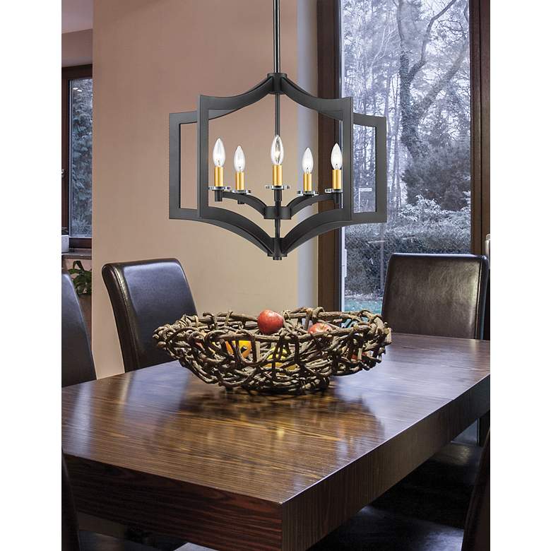 Image 3 Zander by Z-Lite Bronze 5 Light Chandelier more views
