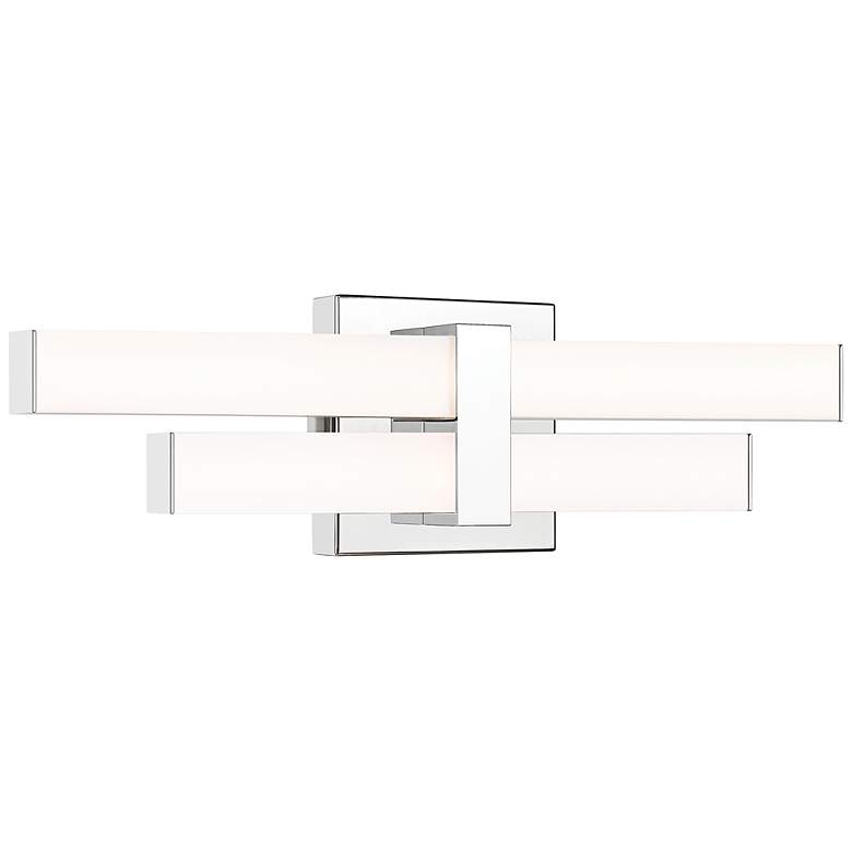 Image 1 Zane 18" Wide Chrome LED 2-Light Bath Light