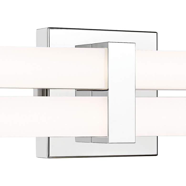 Image 2 Zane 18" Wide Chrome LED 2-Light Bath Light more views