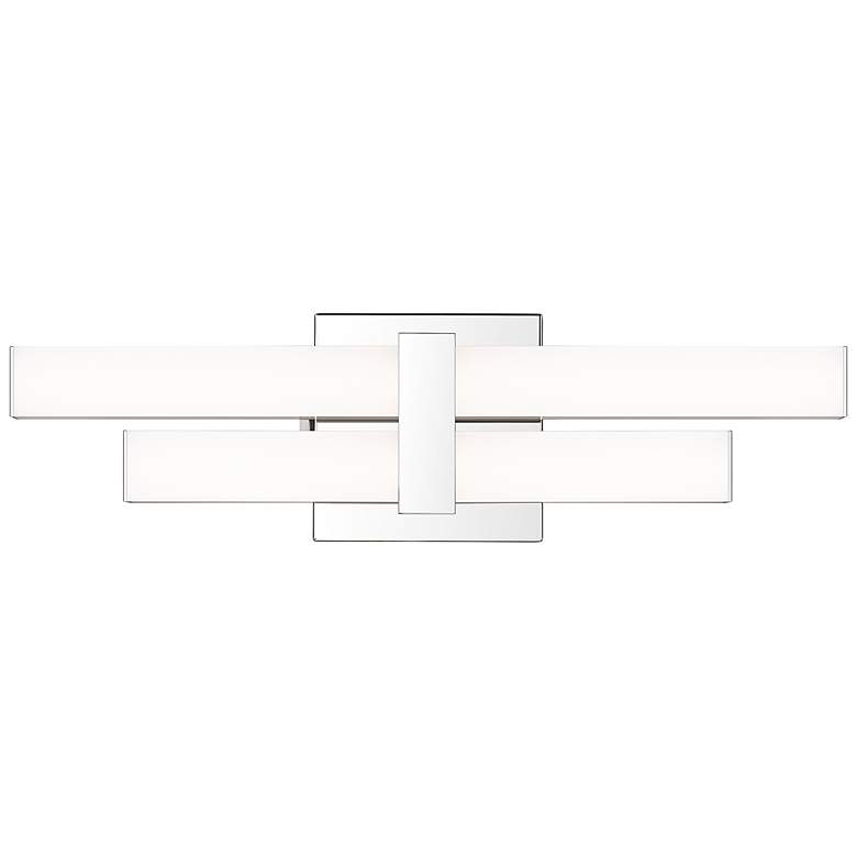 Image 4 Zane 18" Wide Chrome LED 2-Light Bath Light more views