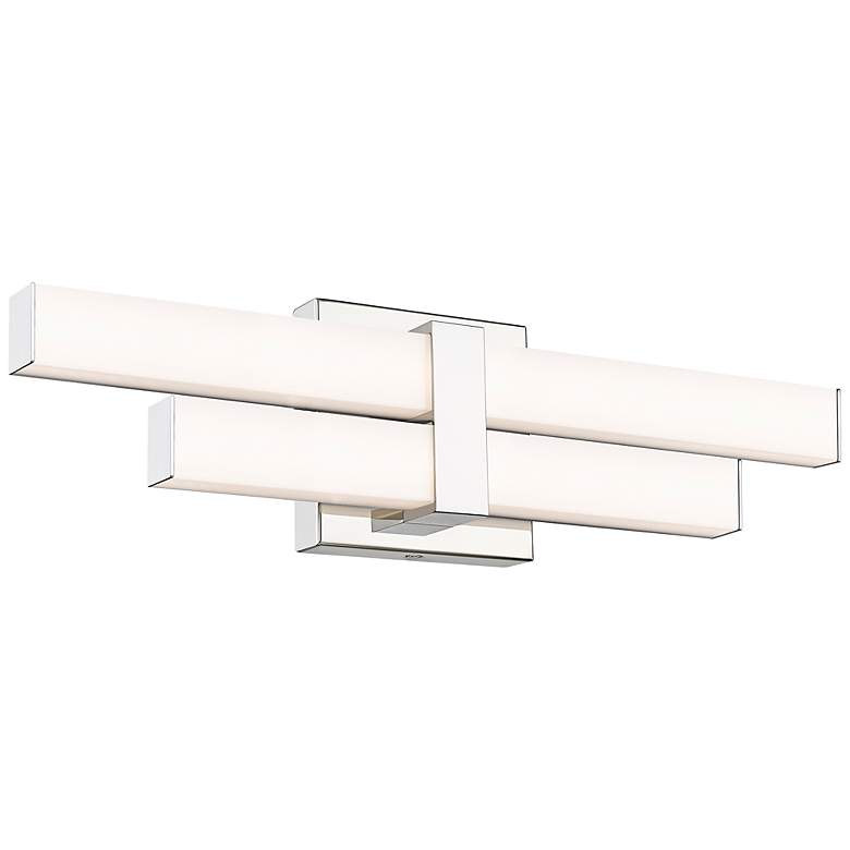 Image 5 Zane 18" Wide Chrome LED 2-Light Bath Light more views