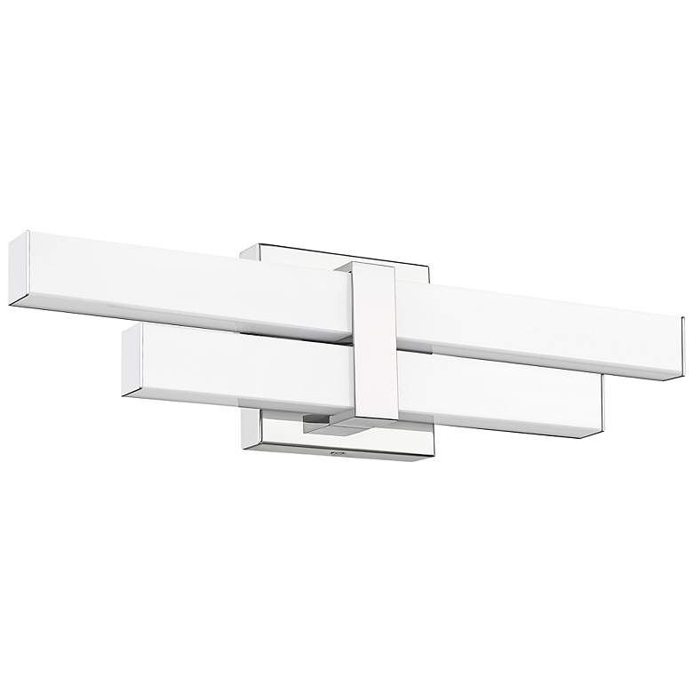 Image 6 Zane 18" Wide Chrome LED 2-Light Bath Light more views