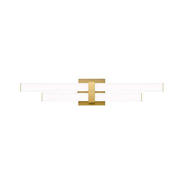 Image 7 Zane 18" Wide Modern Gold 2-Light LED Vanity Bath Light more views