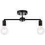 2_Zane 2 Lts Black Flush Mount