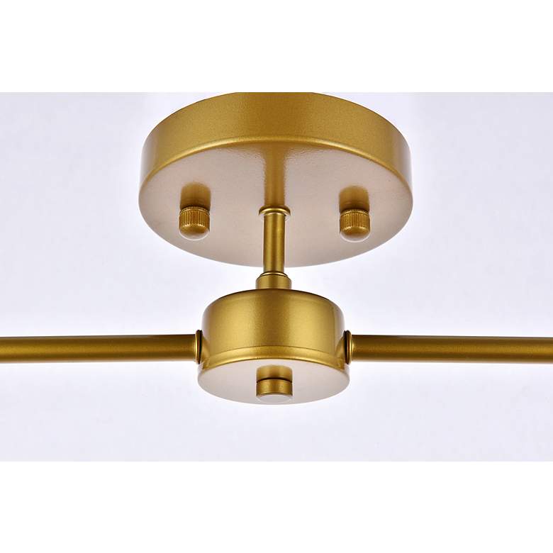 Image 6 Zane 2 Lts Brass Flush Mount more views