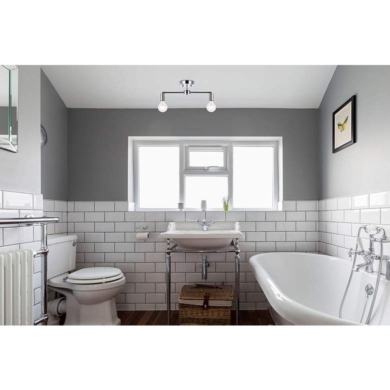 Image 2 Zane 2 Lts Chrome Flush Mount more views