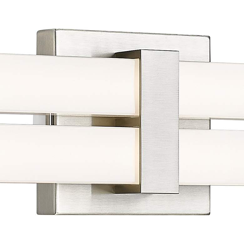 Image 4 Zane 25" Wide Brushed Nickel LED Bath Light more views