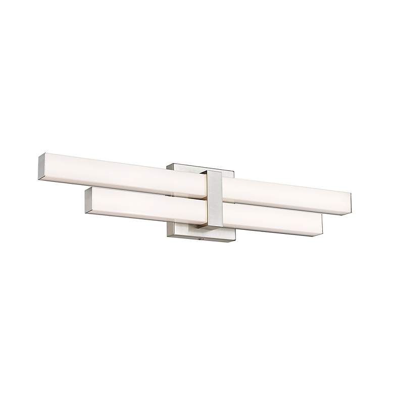 Image 5 Zane 25" Wide Brushed Nickel LED Bath Light more views
