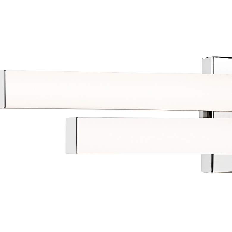 Image 4 Zane 25" Wide Chrome 2-Light LED Vanity Bath Light more views