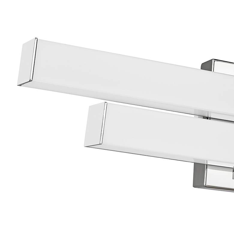 Image 5 Zane 25" Wide Chrome 2-Light LED Vanity Bath Light more views