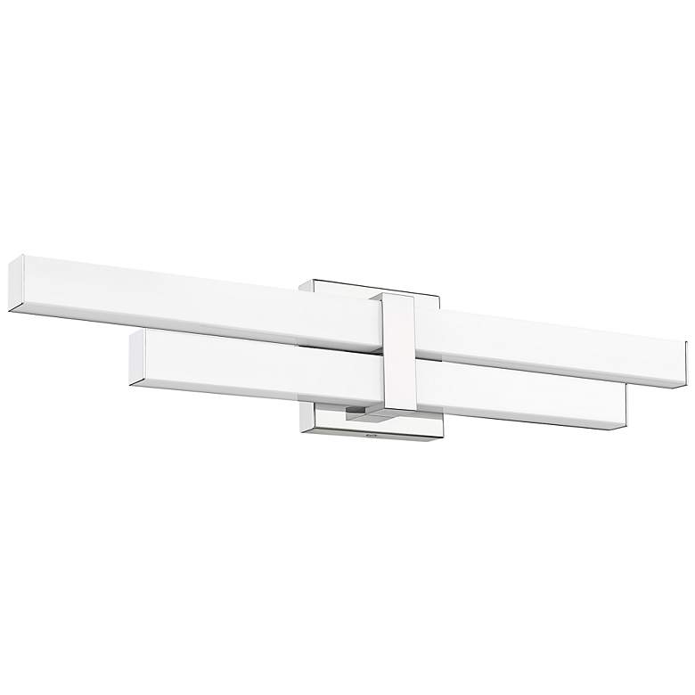 Image 6 Zane 25" Wide Chrome 2-Light LED Vanity Bath Light more views