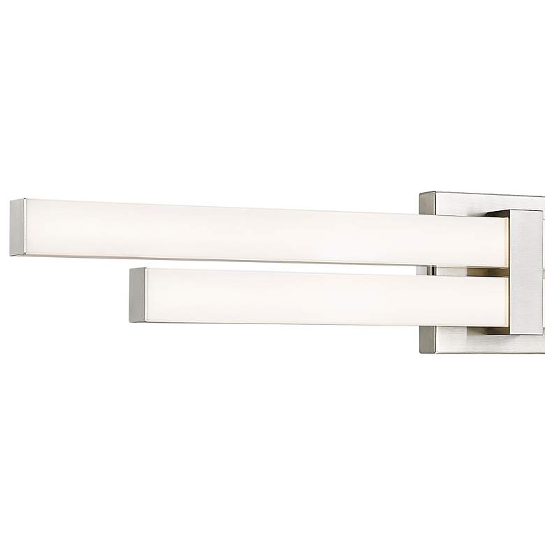Image 4 Zane 32" Wide Brushed Nickel 2-Light LED Vanity Bath Light more views