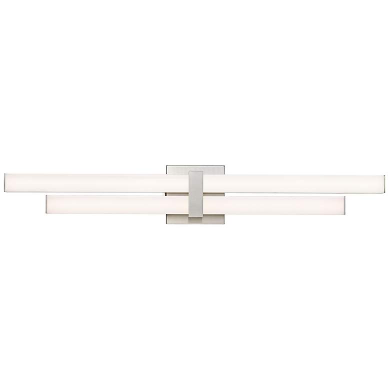 Image 6 Zane 32" Wide Brushed Nickel 2-Light LED Vanity Bath Light more views