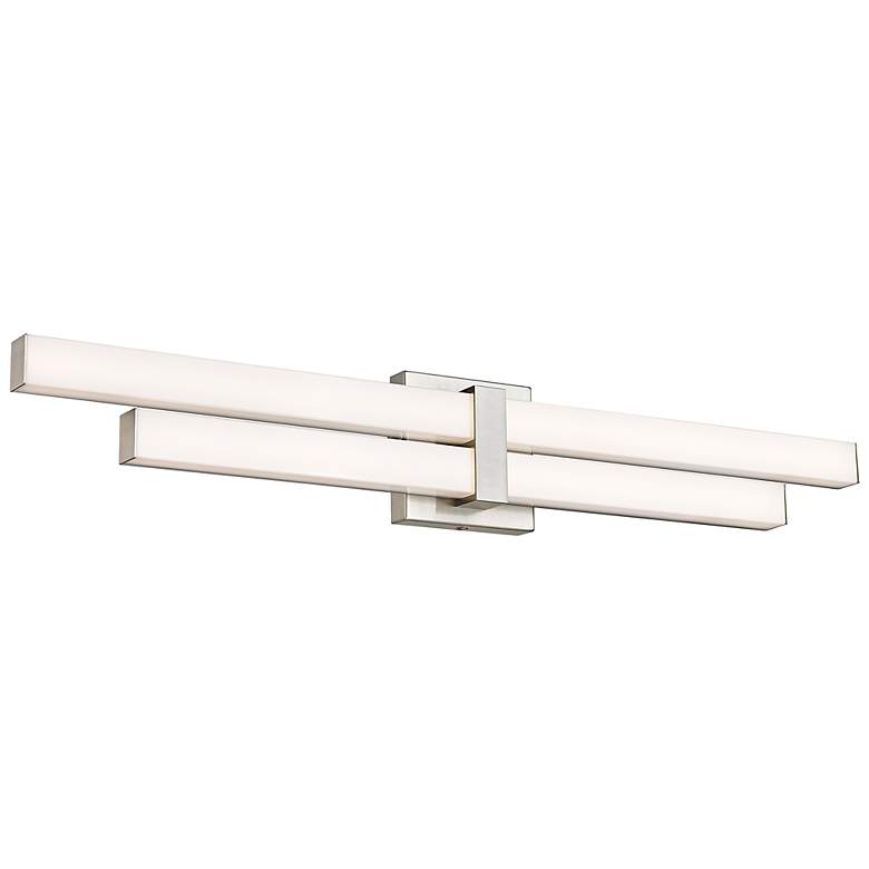 Image 7 Zane 32" Wide Brushed Nickel 2-Light LED Vanity Bath Light more views